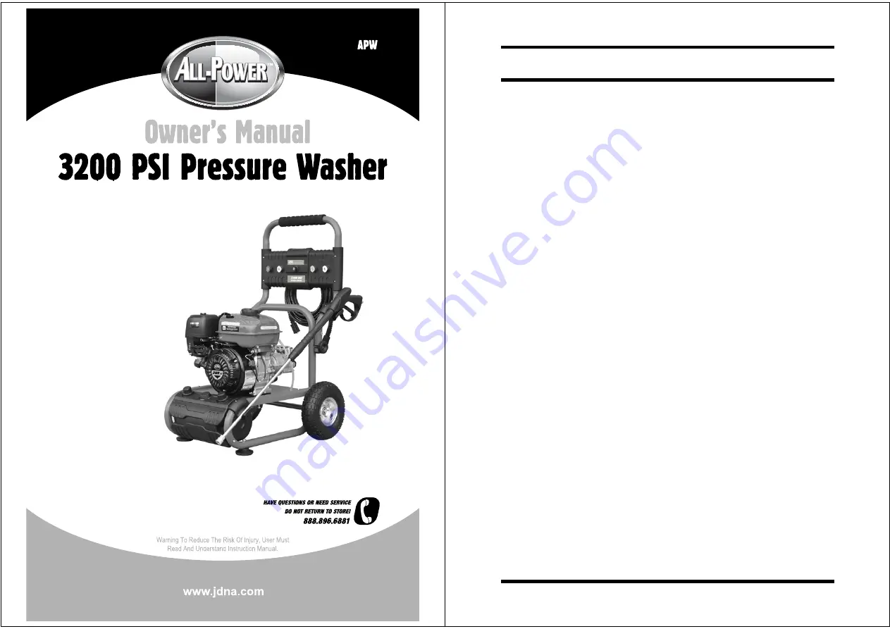 All-Power APW5120 Owner'S Manual Download Page 1