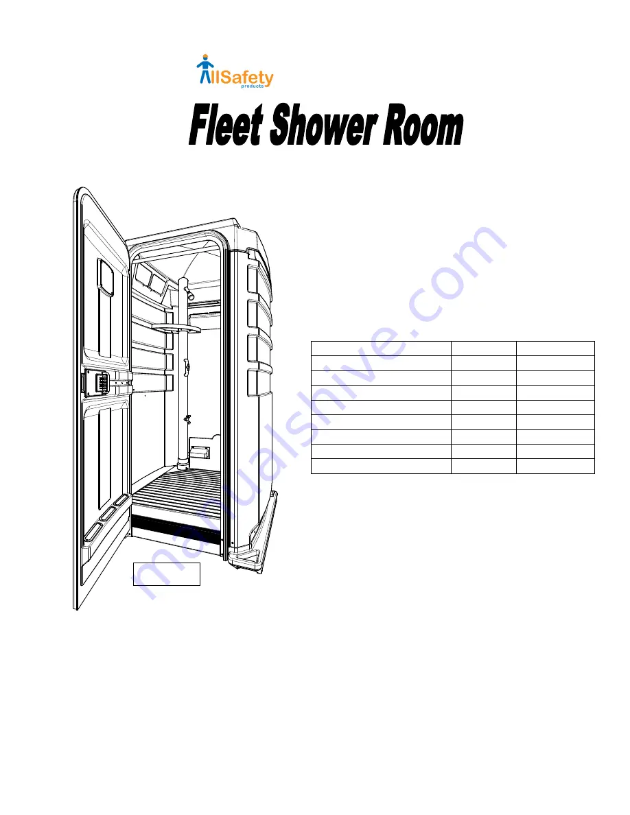 All Safety Products Fleet Shower SH1 Series Скачать руководство пользователя страница 1