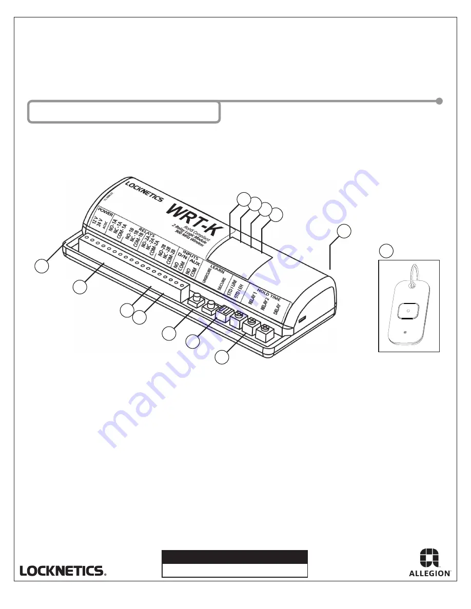 Allegion WRT-K Installation Instructions Manual Download Page 1