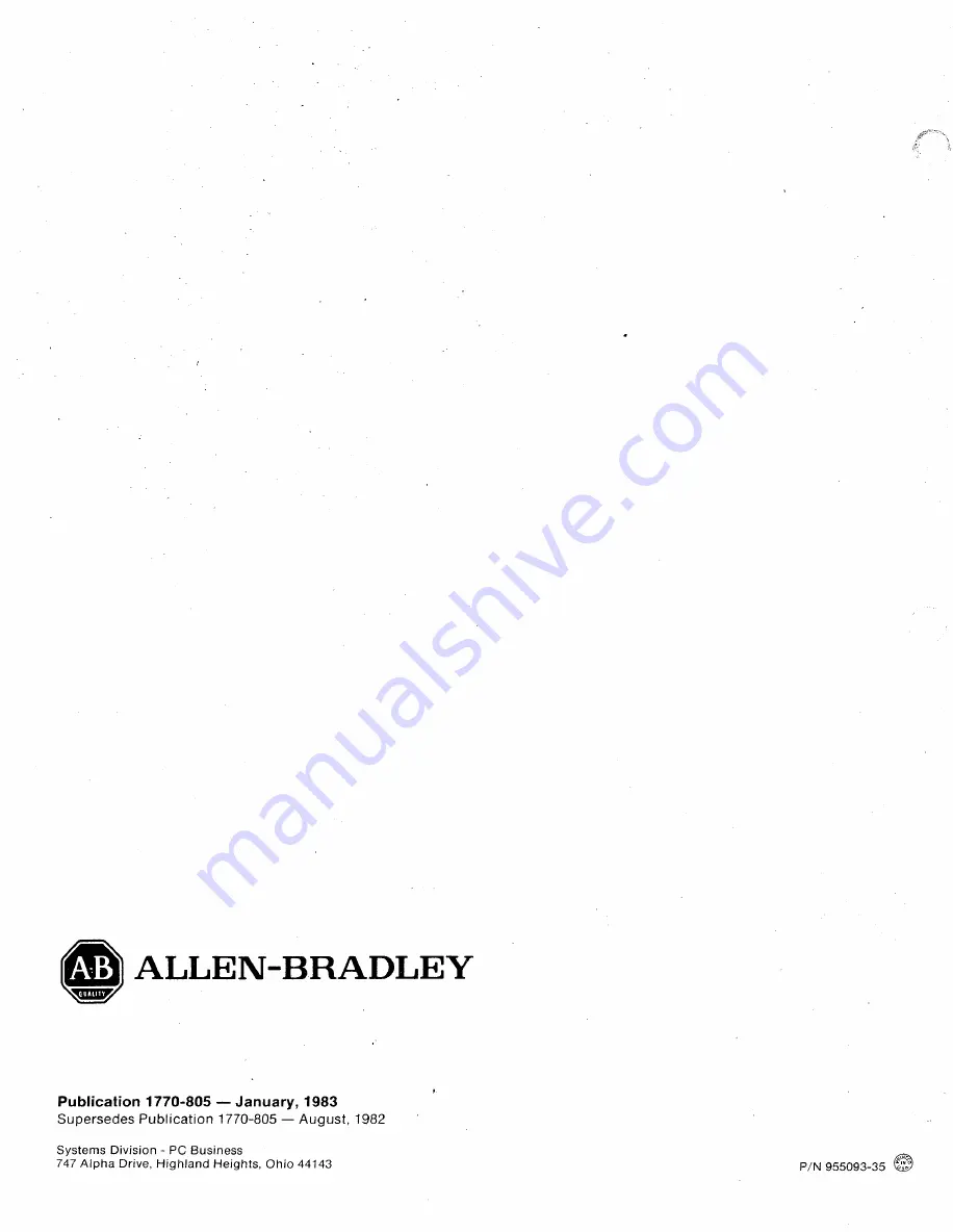 Allen-Bradley 1770-T1 User Manual Download Page 38