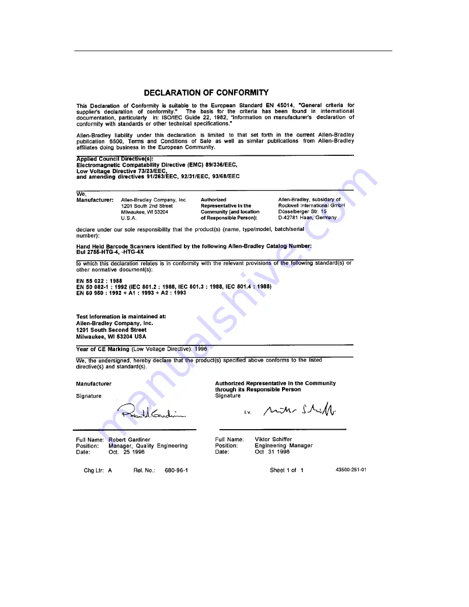 Allen-Bradley 2-D User Manual Download Page 114