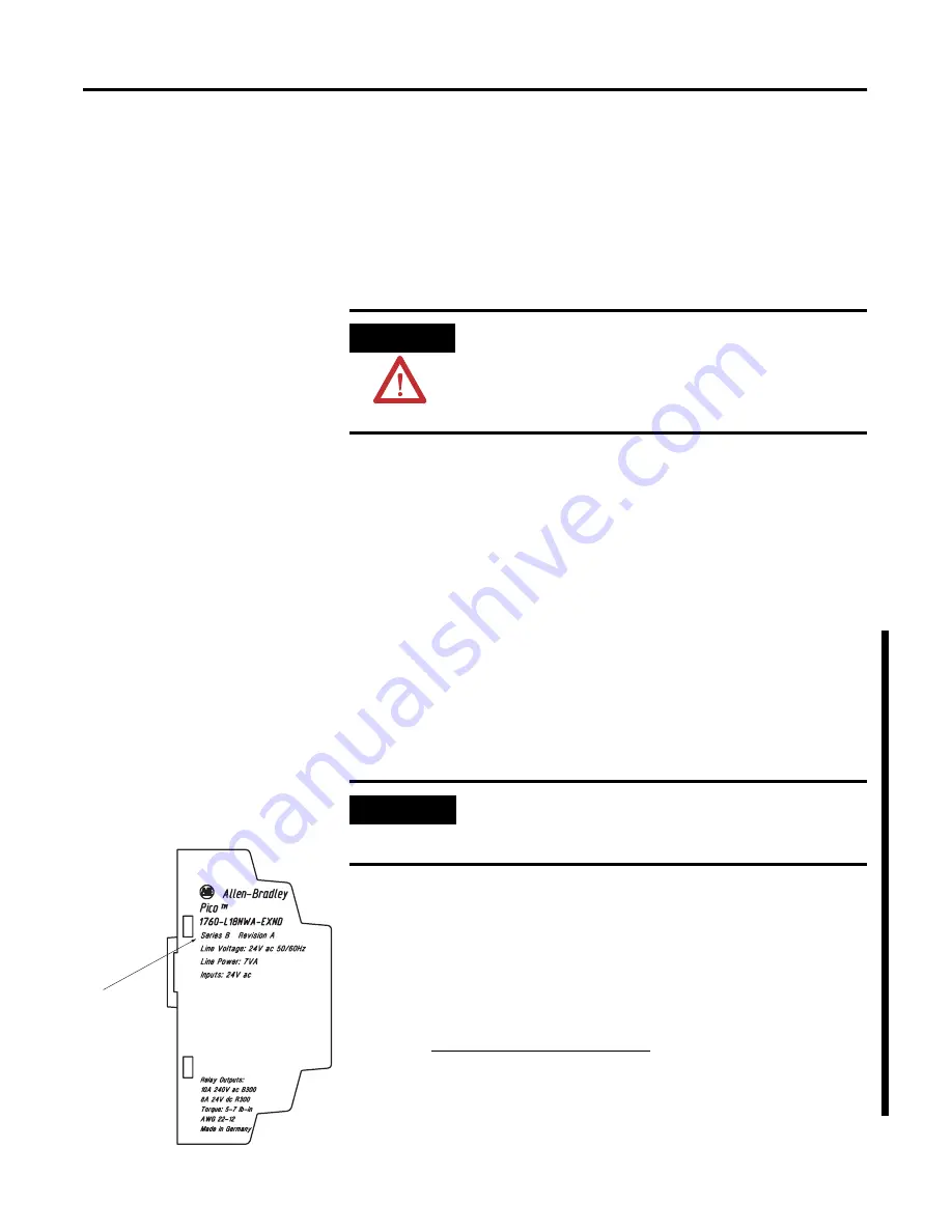 Allen-Bradley Pico 1760-IA12XOW6I,
Pico 1760-IA12XOW4I
Pico 1760-IB12XOB8
Pico 1760-IB12XOB8 Скачать руководство пользователя страница 55