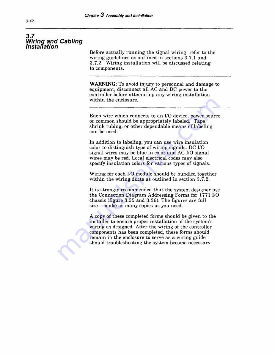 Allen-Bradley PLC-2/20 Assembly And Installation Manual Download Page 87