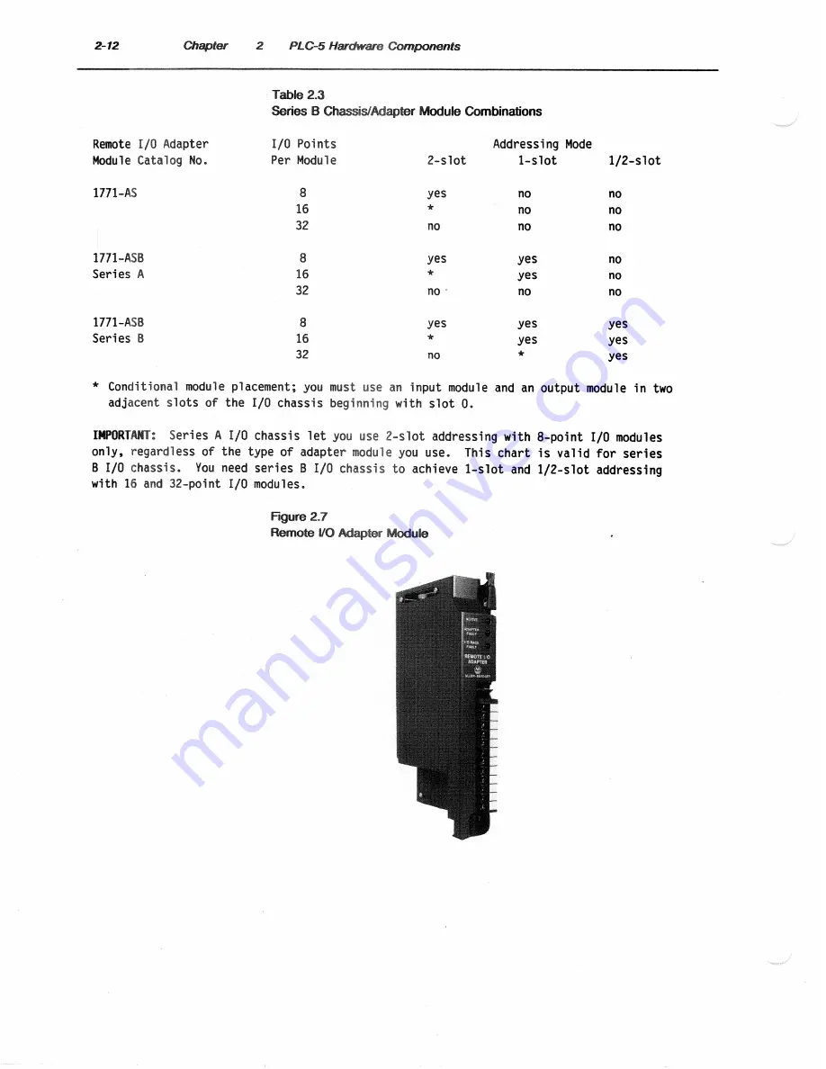 Allen-Bradley PLC-5/12 Assembly And Installation Manual Download Page 20