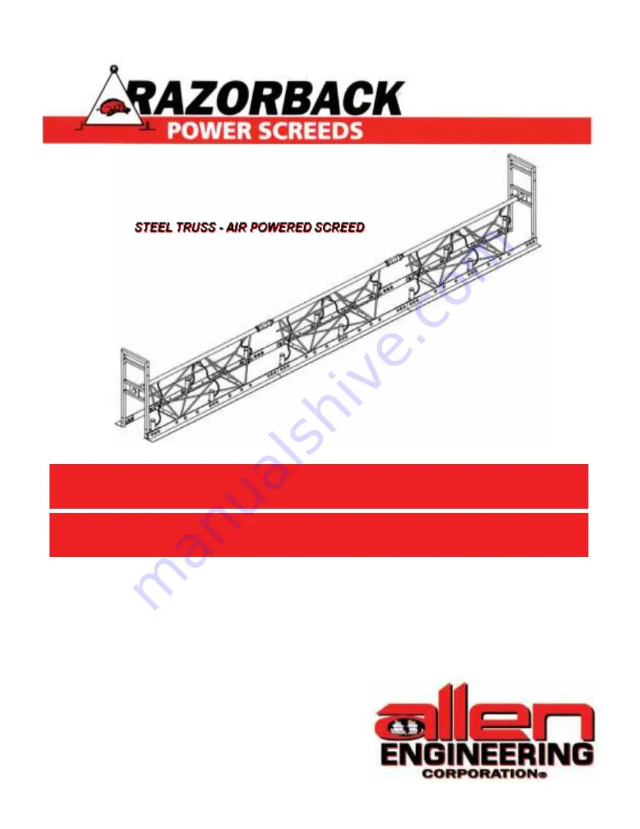 Allen Engineering Corporation RAZORBACK 12HD Operation Manual Download Page 1