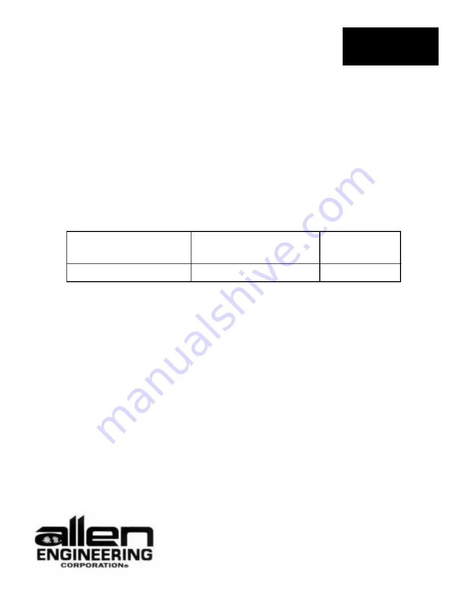 Allen Engineering Corporation RAZORBACK 12HD Operation Manual Download Page 9