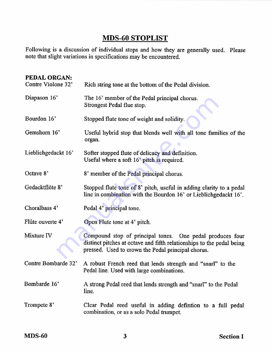 Allen Organ Company MDS-60 User Manual Download Page 10