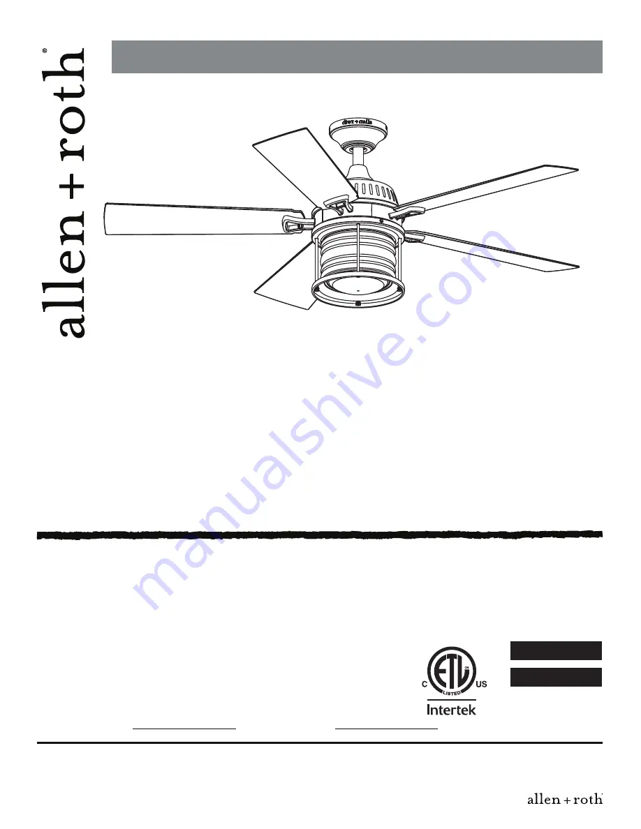 Allen + Roth 0803776 Скачать руководство пользователя страница 1