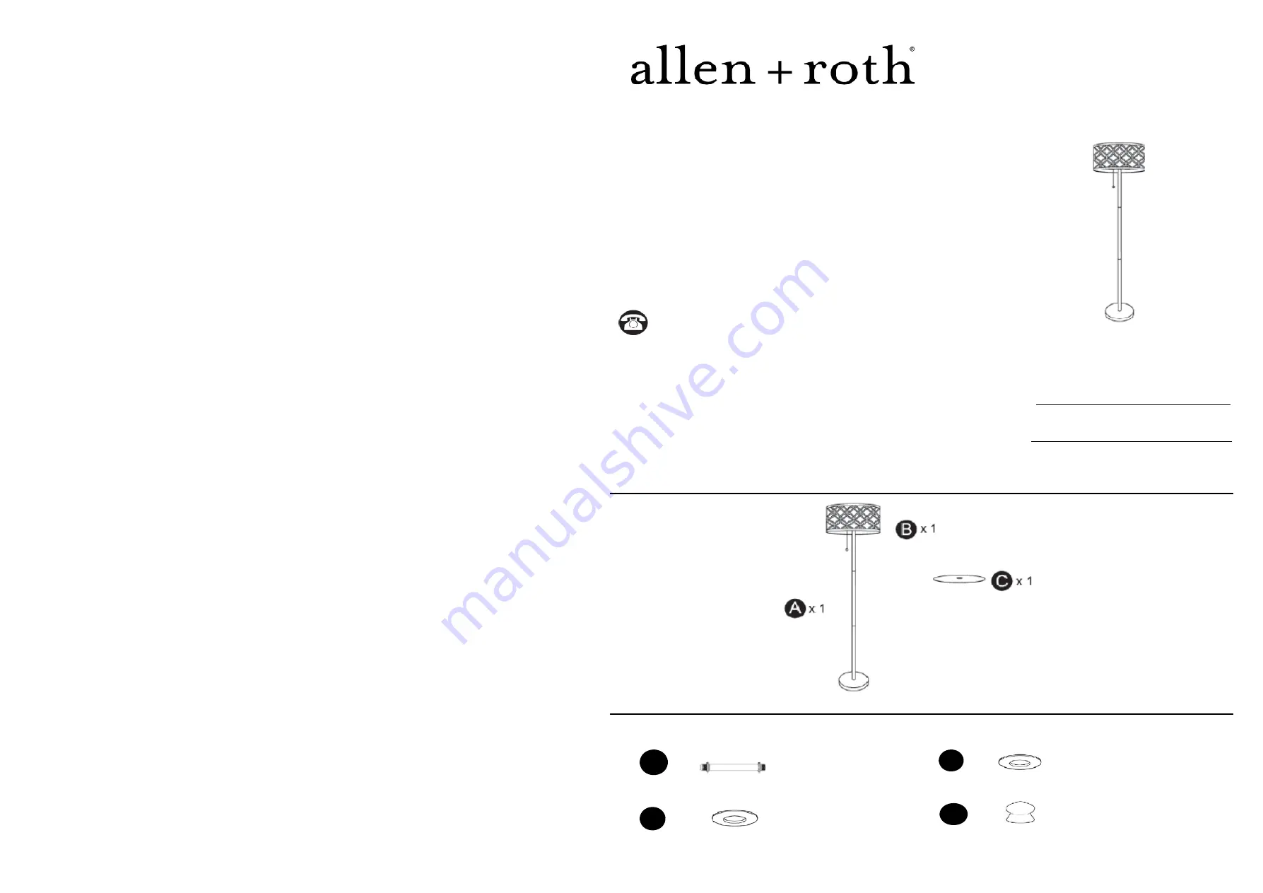 Allen + Roth CH0102-FL Quick Start Manual Download Page 1