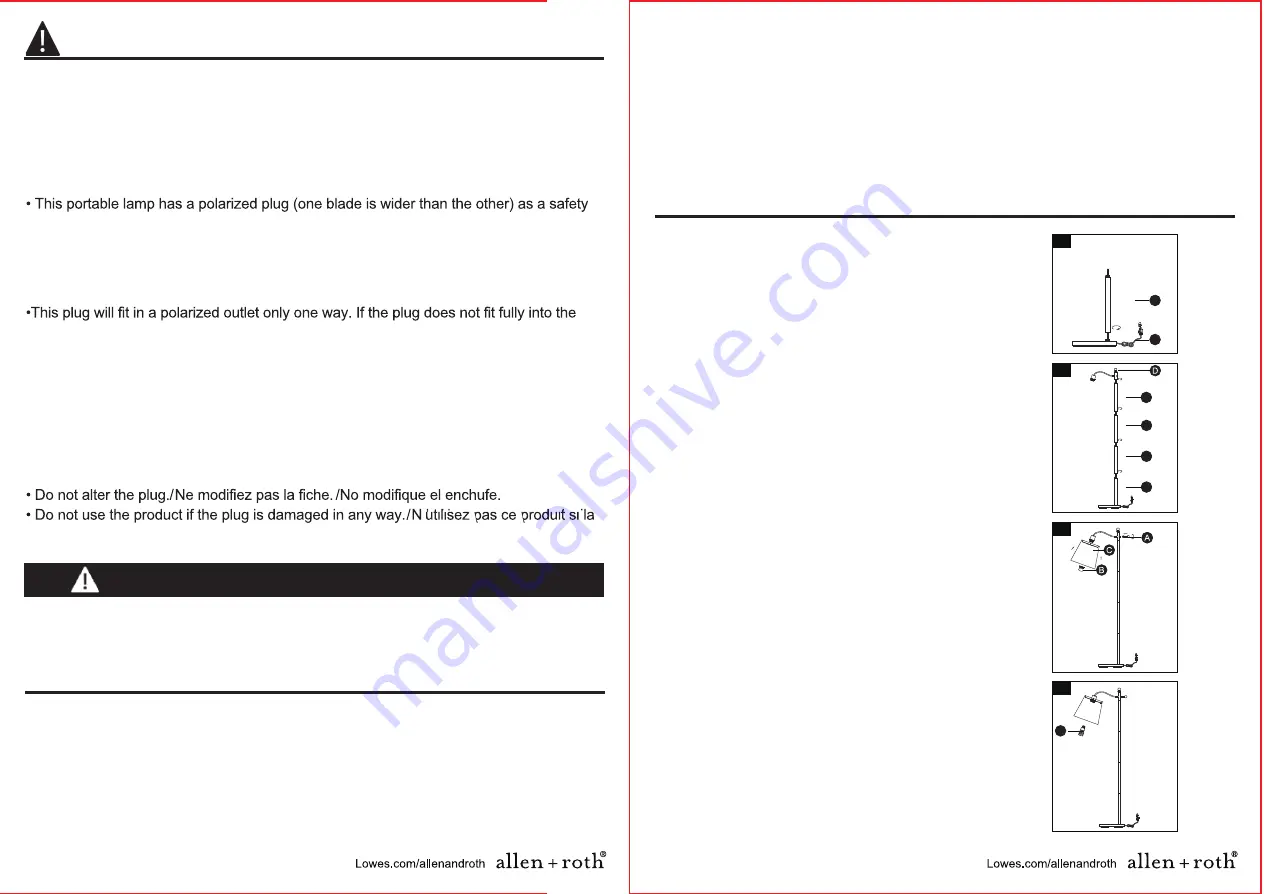 Allen + Roth PL1588 Quick Start Manual Download Page 2