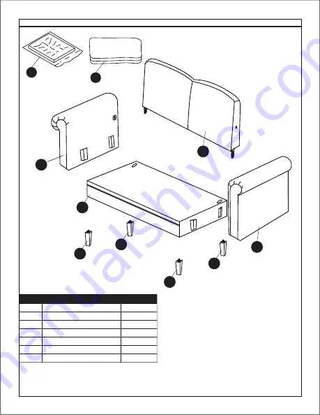 Allen + Roth Sofa 1554608 Assembly Instructions Manual Download Page 3