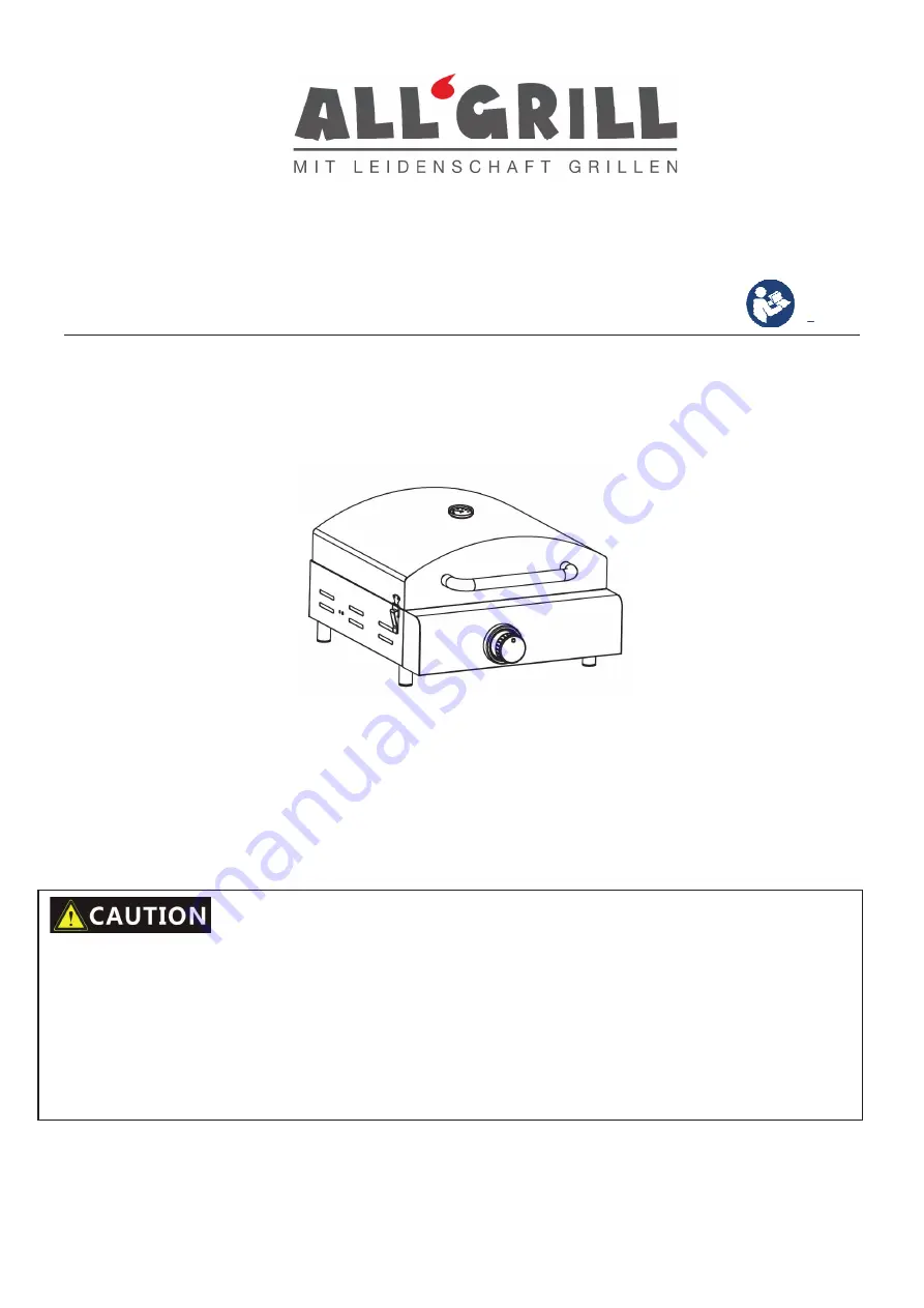 ALL'GRILL 200200 Operating & Assembly Instructions Download Page 1