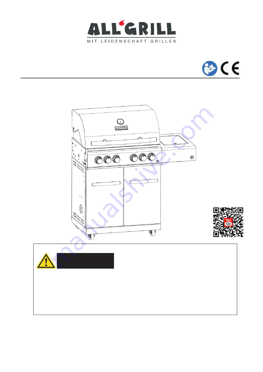 ALL'GRILL 500704 Manual Download Page 1