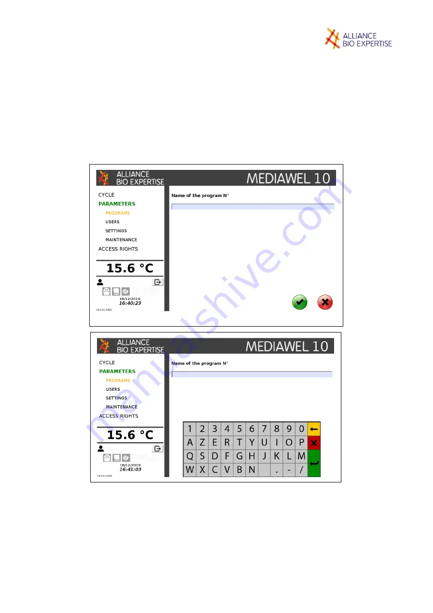 Alliance Bio Expertise MEDIAWEL 10 User Manual Download Page 65