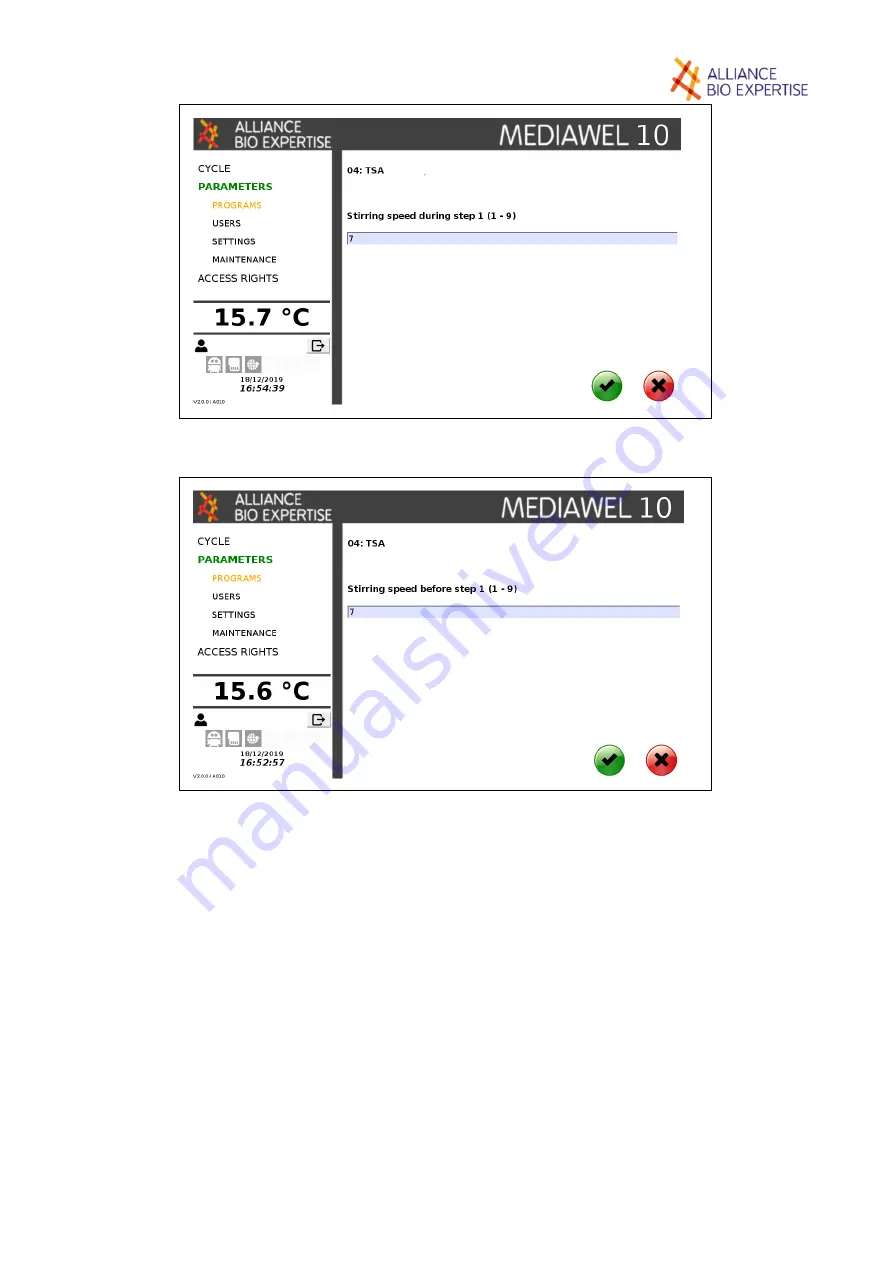 Alliance Bio Expertise MEDIAWEL 10 User Manual Download Page 68