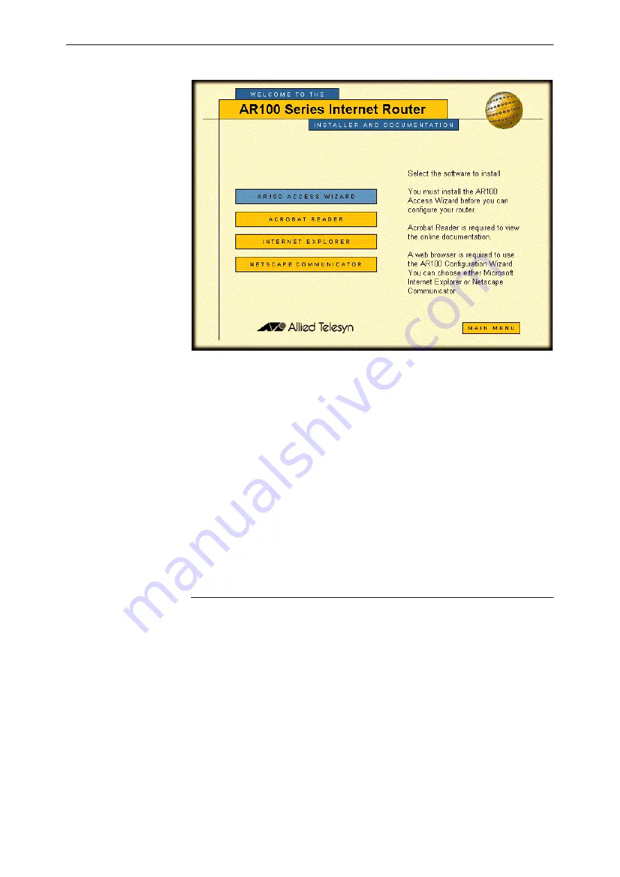 Allied Telesis AR100 series User Manual Download Page 15