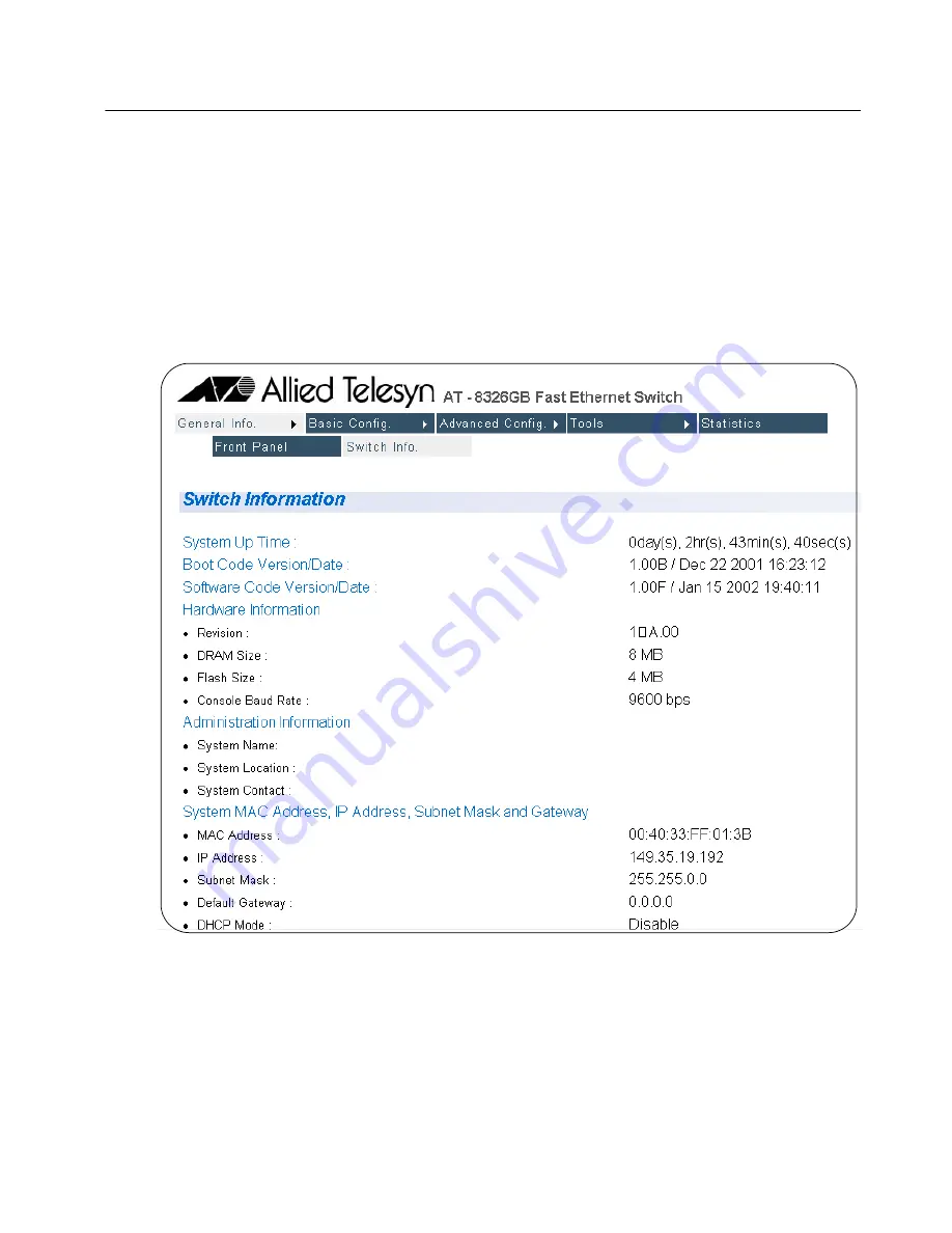 Allied Telesis AT-S41 User Manual Download Page 168