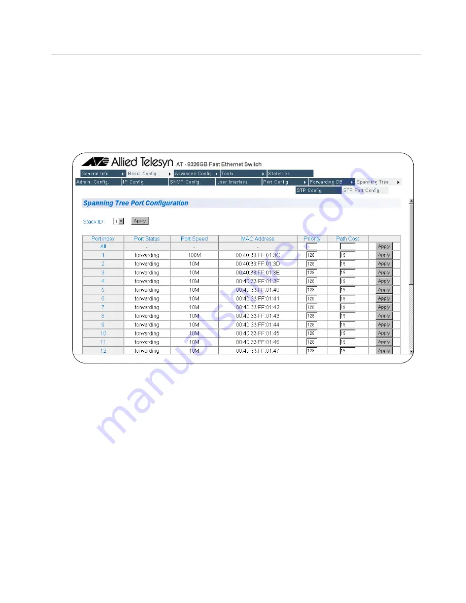 Allied Telesis AT-S41 User Manual Download Page 195