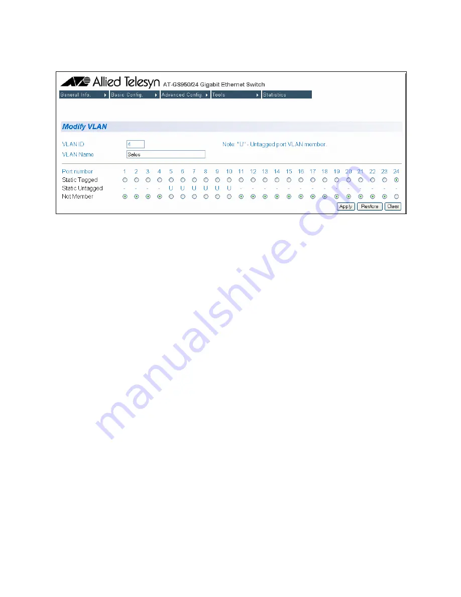 Allied Telesis AT-S79 User Manual Download Page 184