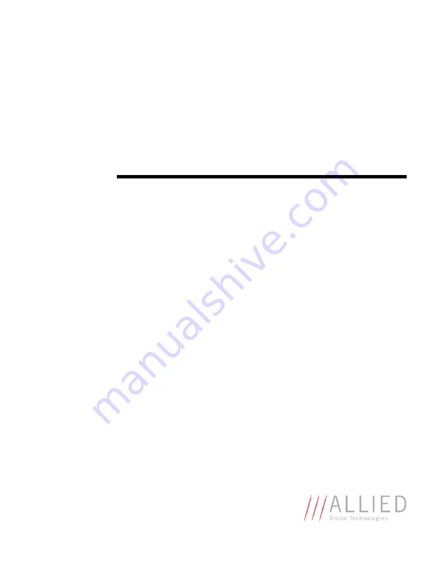 Allied Vision Technologies Prosilica GC1280 User Manual Download Page 1