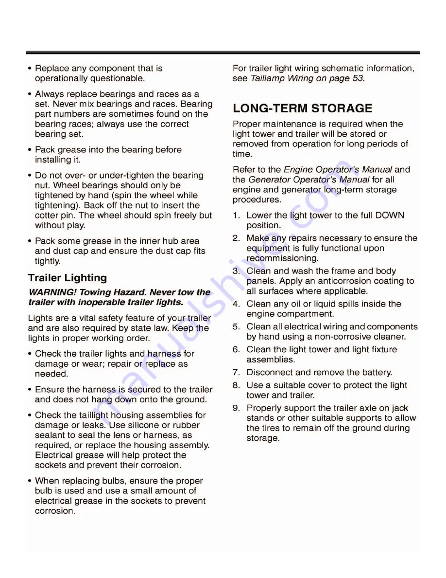 Allmand Night Lite Pro SE Power V Series Owner'S Manual Download Page 51