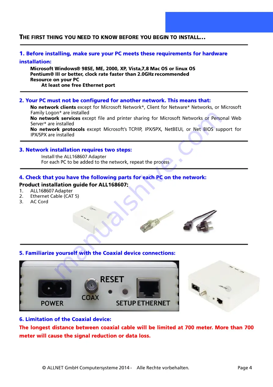 Allnet ALL168607 User Manual Download Page 4