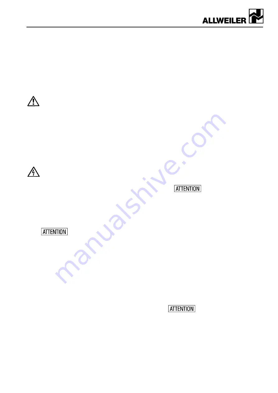 Allweiler AE1+1H Series Operating And Maintenance Instructions Manual Download Page 7