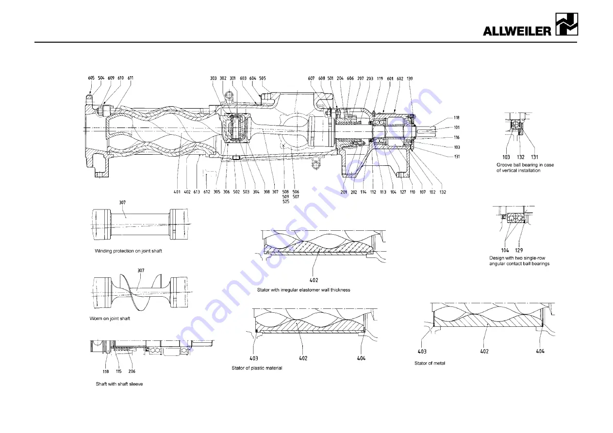 Allweiler AE1+1H Series Operating And Maintenance Instructions Manual Download Page 22