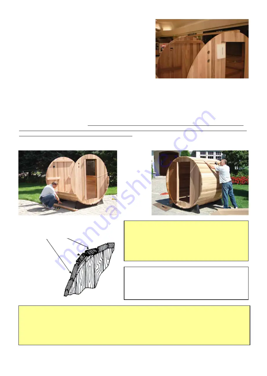 Almost Heaven Saunas AHBRL66RU Instructions For Installation And Use Manual Download Page 6