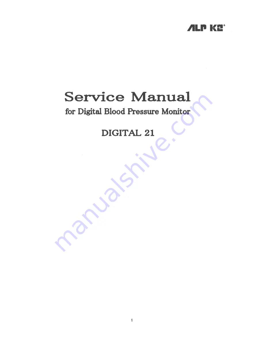 ALP K2 DS-106 Service Manual Download Page 1