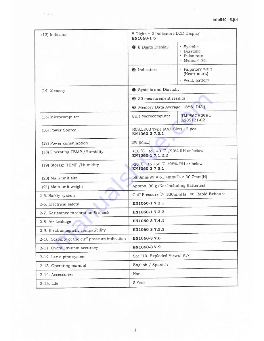 ALP K2 WS-540-15 Service Manual Download Page 5