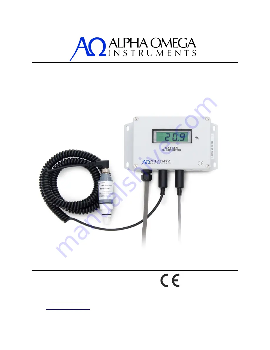 Alpha Omega Instruments OXY-SEN Instruction Manual Download Page 1