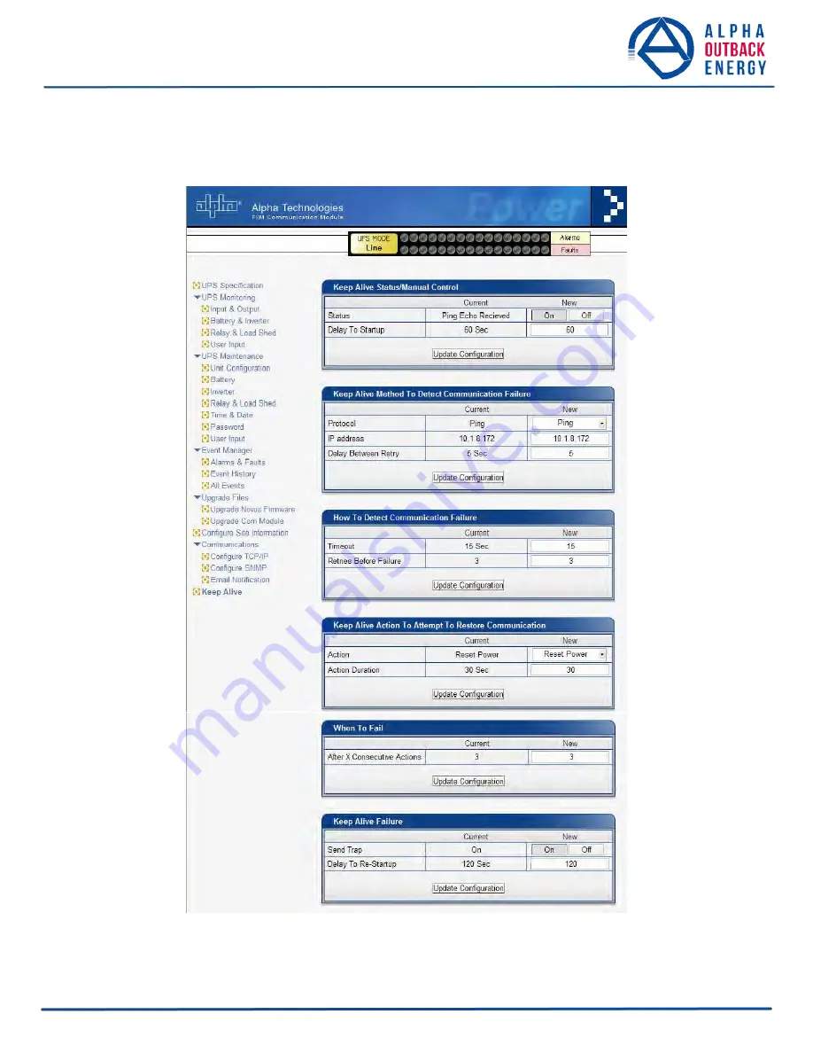 Alpha Outback Energy FXM 350 Series User Manual Download Page 72