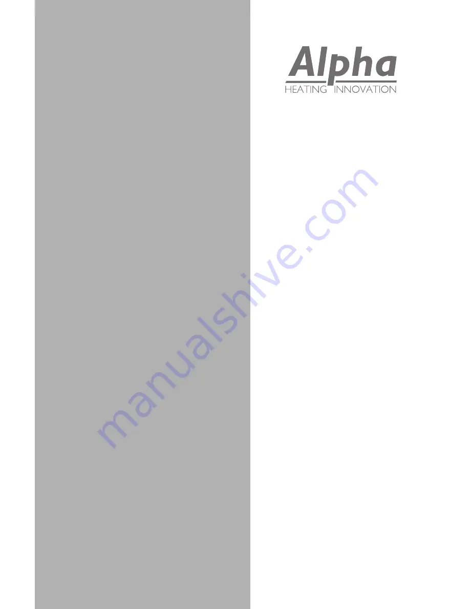 Alpha InTec 50CS Installation, User And Servicing Instructions Download Page 1