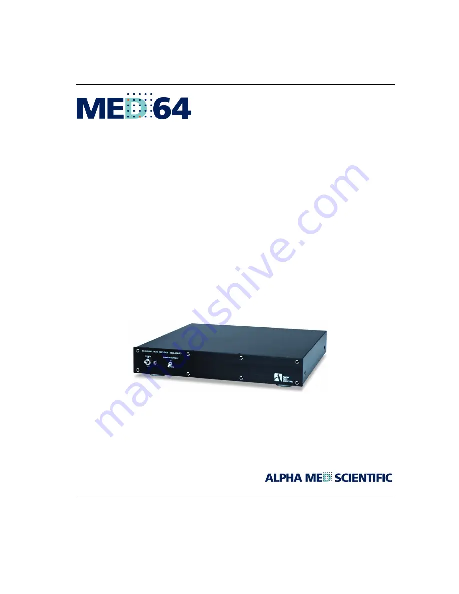 Alpha MED-A64HE1 Product Manual Download Page 1