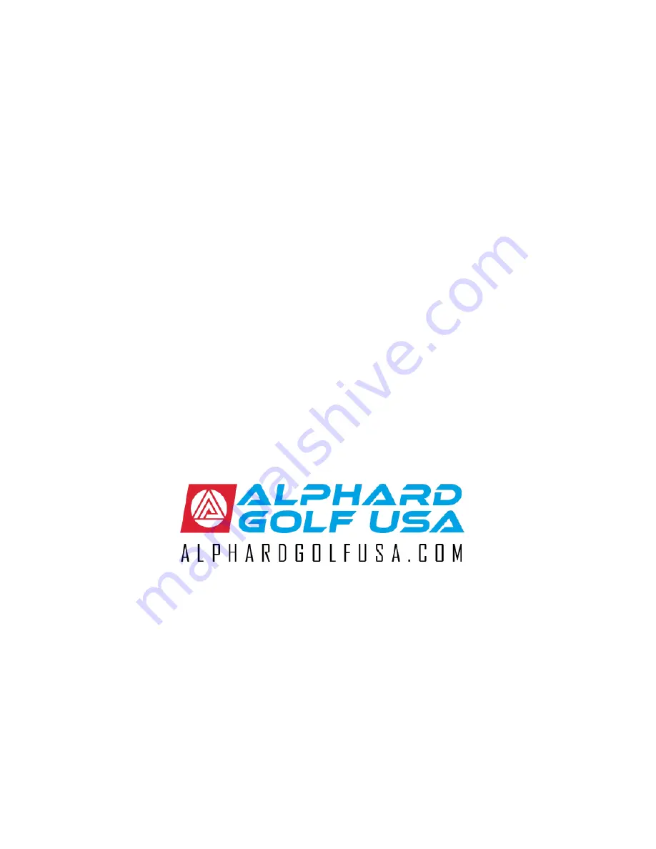 Alphard Golf USA eWheels Club Booster Owner'S Manual Download Page 18