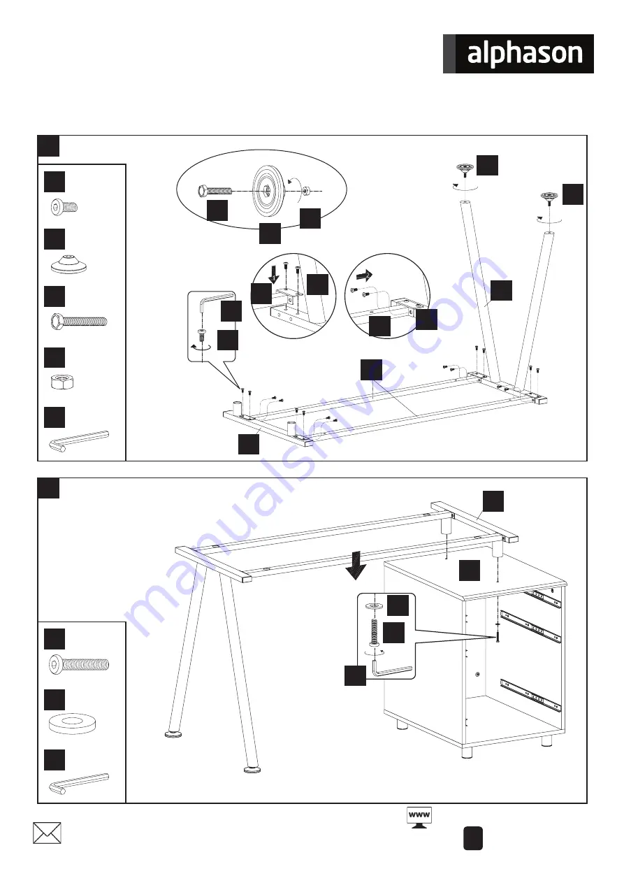 Alphason Cleveland Desk 3 AW23996 Скачать руководство пользователя страница 8