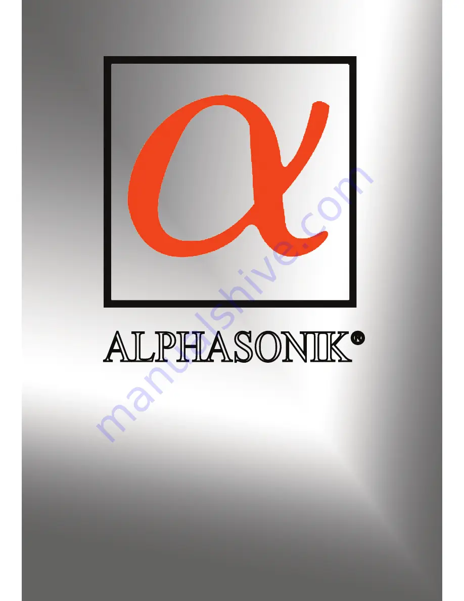 Alphasonik CAPACITOR PLD40E Скачать руководство пользователя страница 1