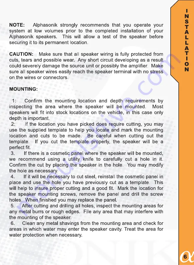 Alphasonik COMPONENT SPEAKER SYSTEM PCZ50E Owner'S Manual Download Page 7