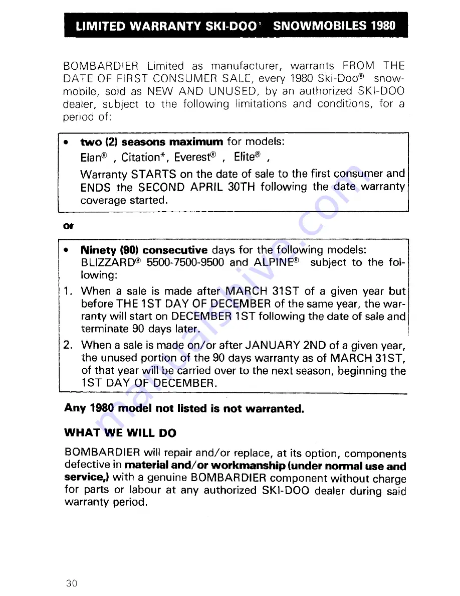 Alpine 1980 Operator'S Manual Download Page 32