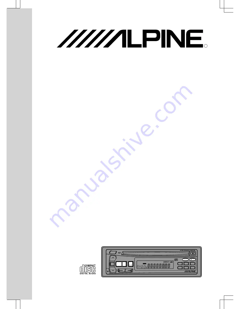 Alpine CDA-7837E Скачать руководство пользователя страница 1