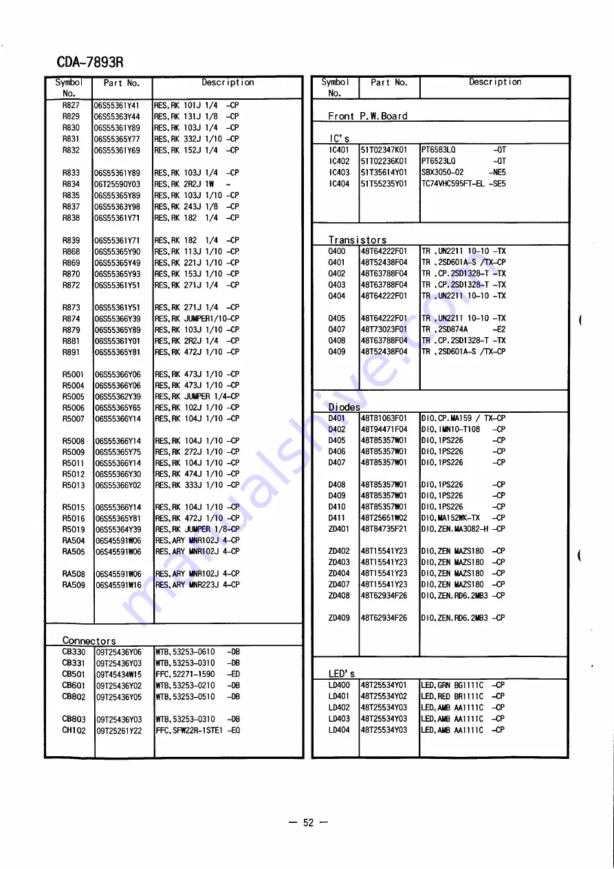 Alpine CDA-7893R Service Manual Download Page 42