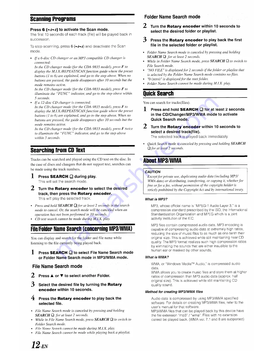 Alpine CDA-9833 Owner'S Manual Download Page 14