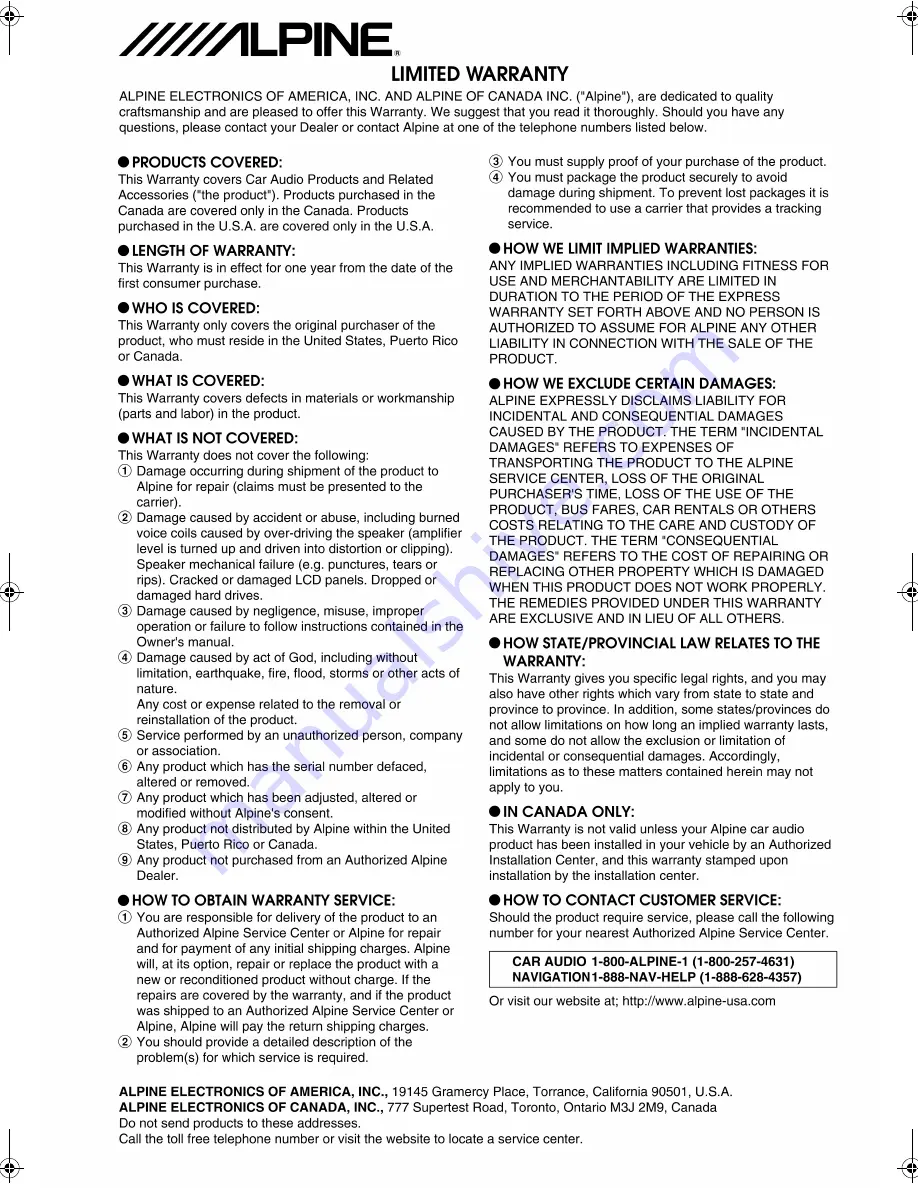 Alpine CDA9857 Owner'S Manual Download Page 39