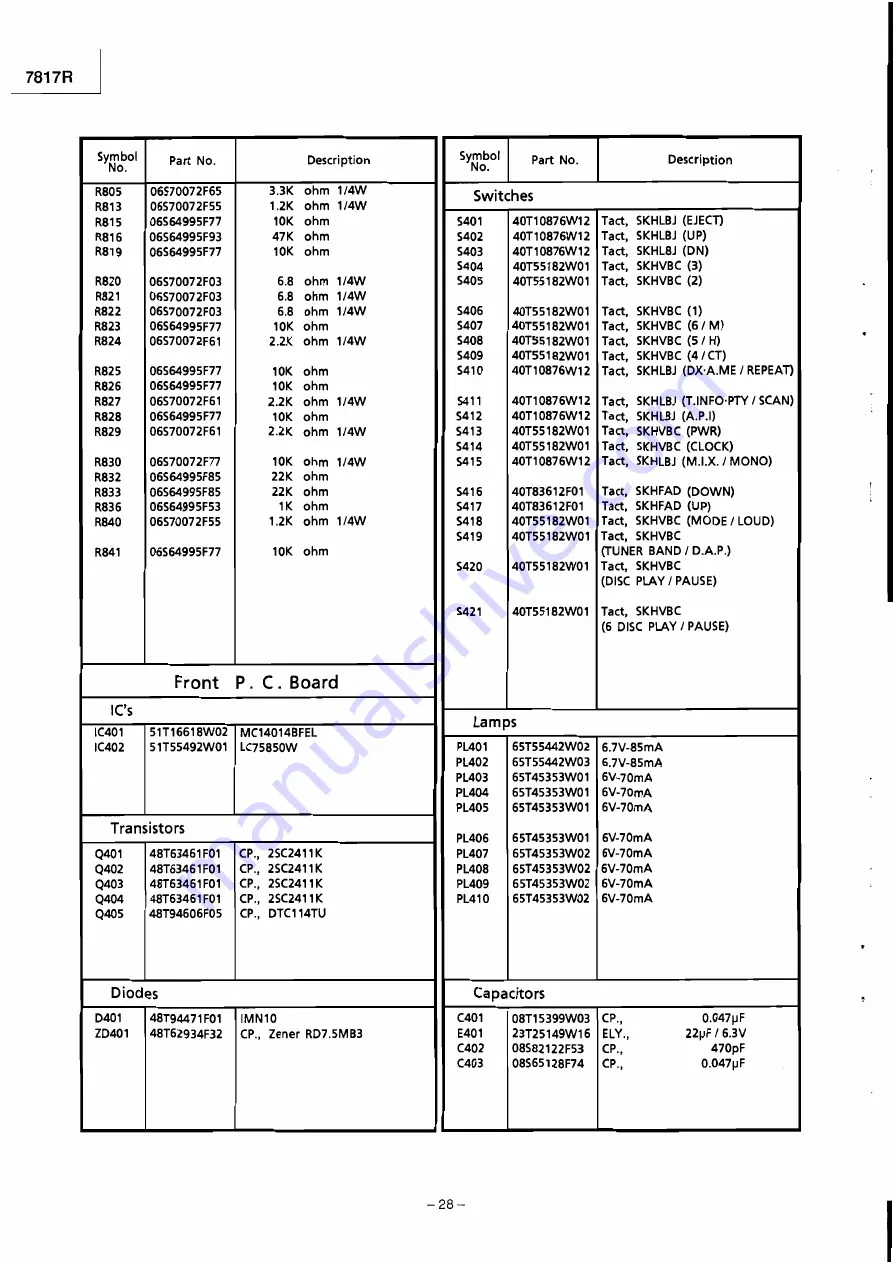 Alpine CDM-7818R Service Manual Download Page 24