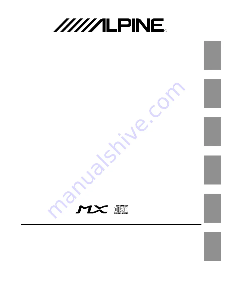 Alpine CDM-7892R Скачать руководство пользователя страница 1