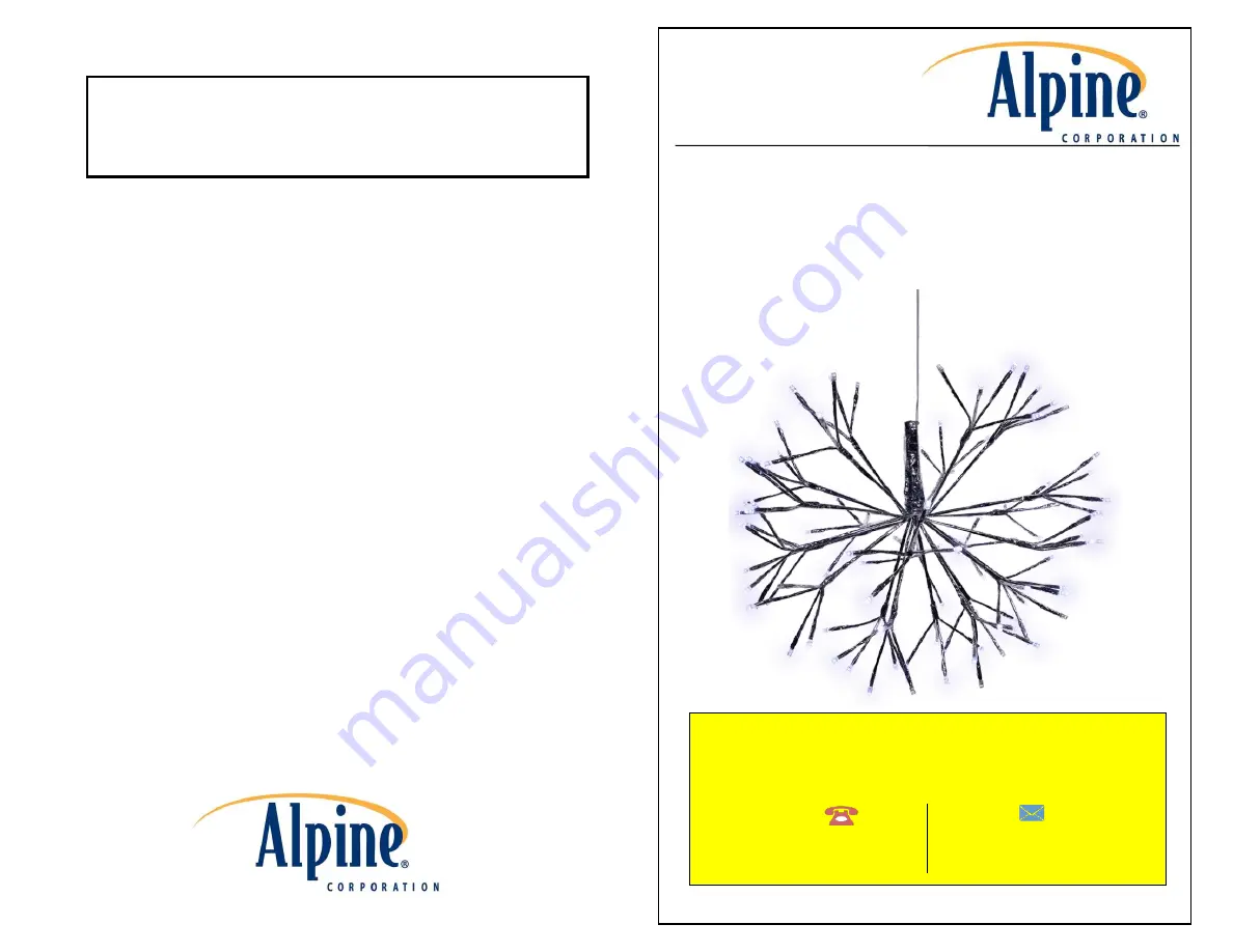 Alpine CRD100L-WT Owner'S Manual Download Page 1