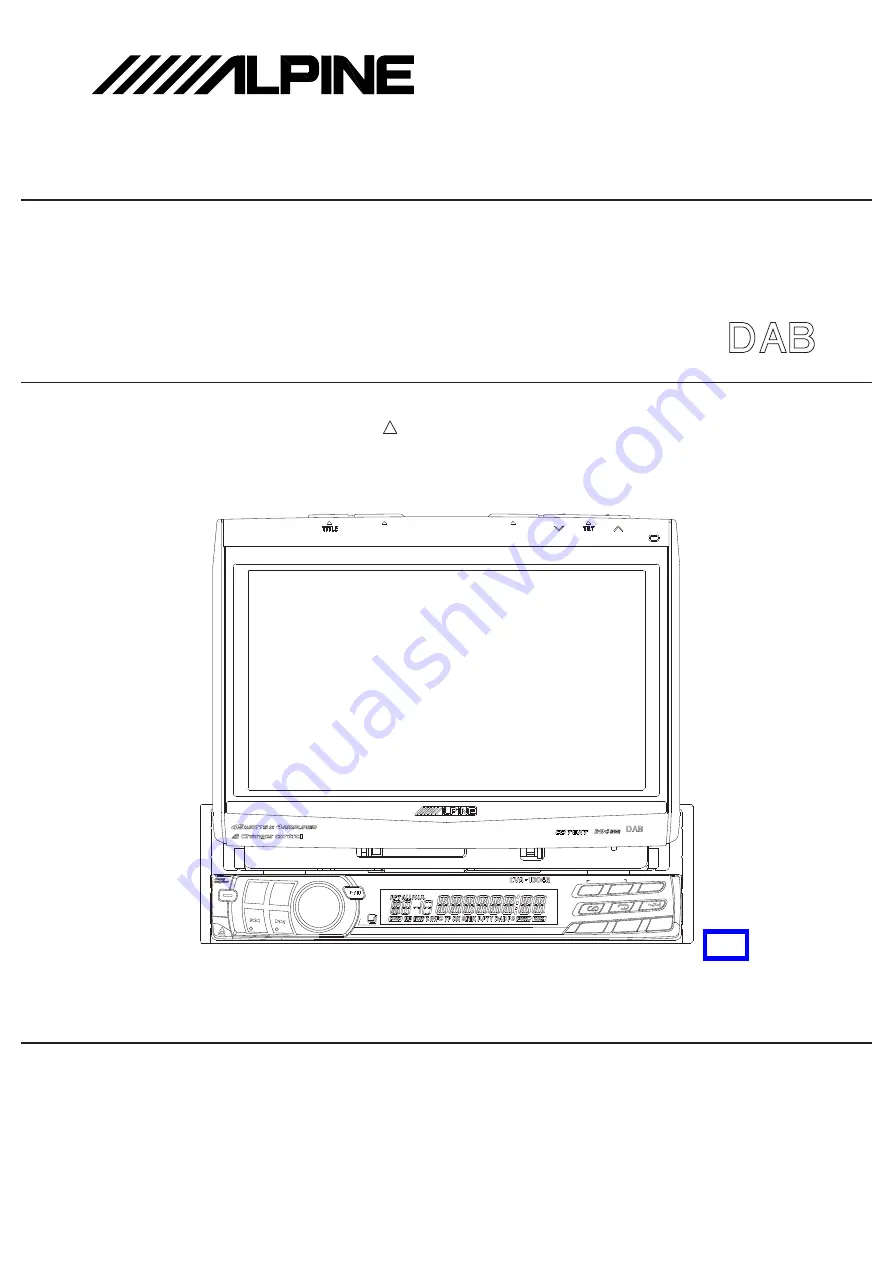 Alpine CVA-1004R Скачать руководство пользователя страница 1
