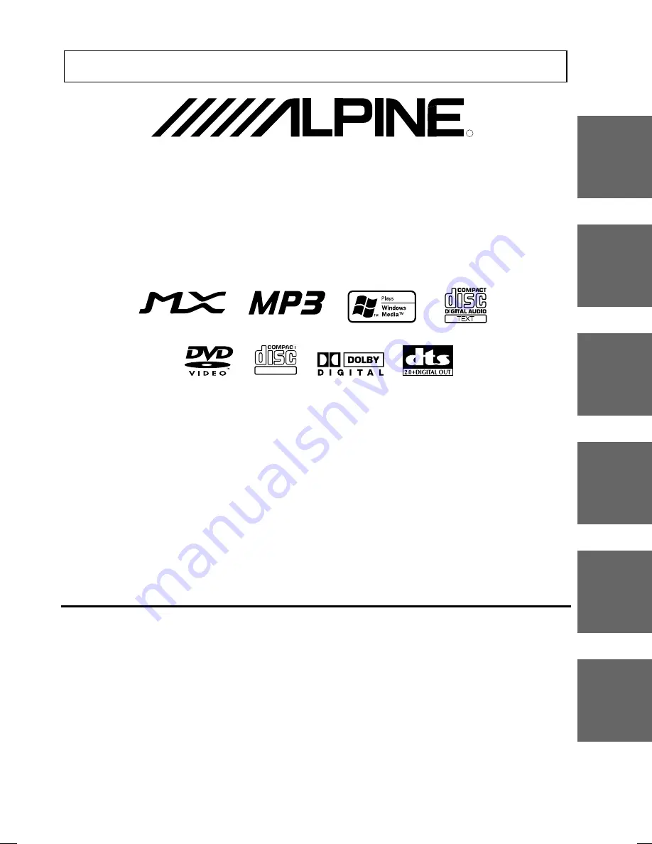 Alpine DVA-9965R Скачать руководство пользователя страница 1