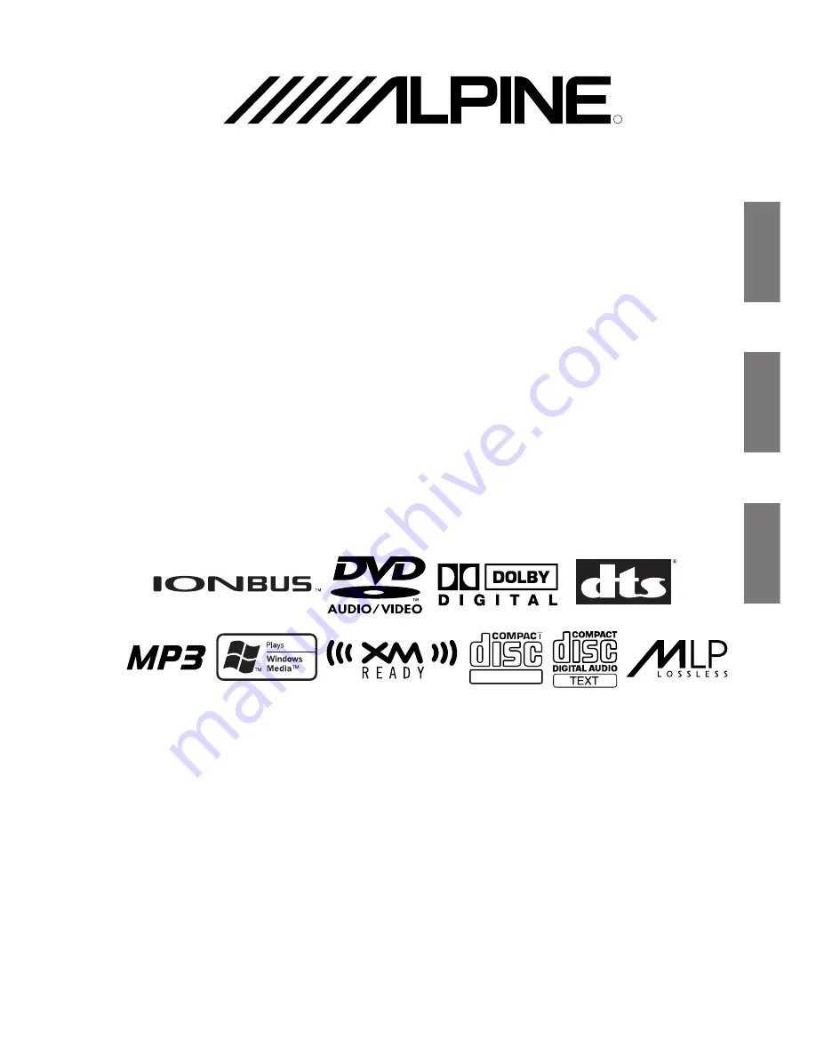 Alpine DVI-9990 Owner'S Manual Download Page 3